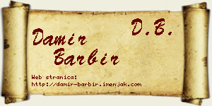 Damir Barbir vizit kartica